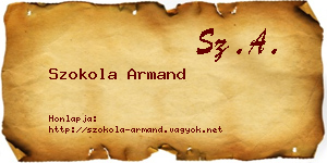 Szokola Armand névjegykártya